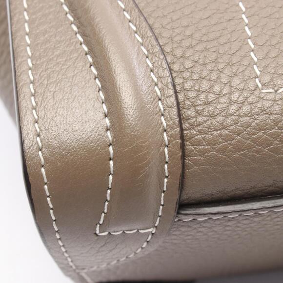 Celine Luggage Nano Shopper Handbag, Leather, Women's, Gray - Picture 7 of 8